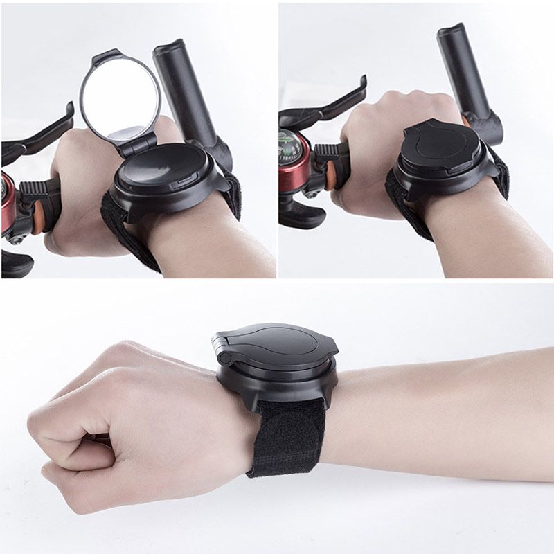 Bicycle Back Mirrors 360 degree Rearview Cycling Wrist Mirror Adjustable