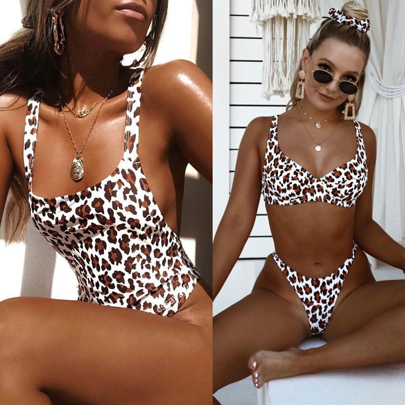 womens leopard bathing suits