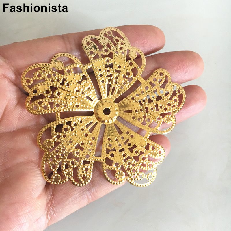 BRONZE COLOURED **UK SELLER** 6 x LARGE FILIGREES