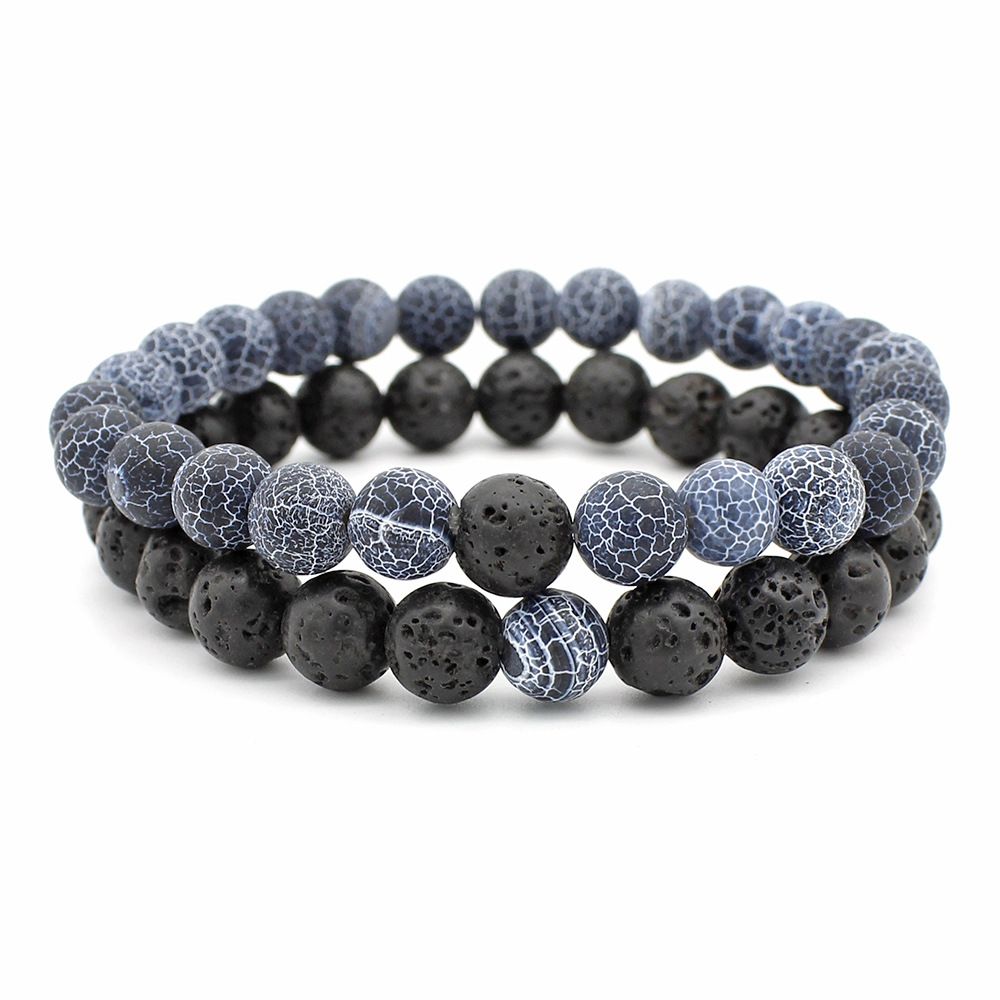 Pulsera De Piedra Volcánica Natural Mujar Pulsera De Bola De Pulsera De Piedra Volcánica Natural Mujar Pulsera De Bola De