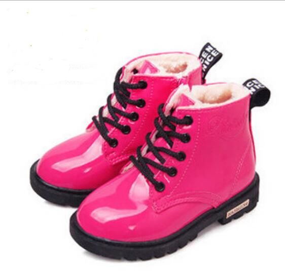 Compra Zapatos Del Niño Charol Brillante Chica Botas Para Niños Otoño  Invierno Niñas Martin Botines Bebé De Los Niños Postal Cargador De La Nieve  Muchachas De Los Muchachos Barato | Entrega Rápida
