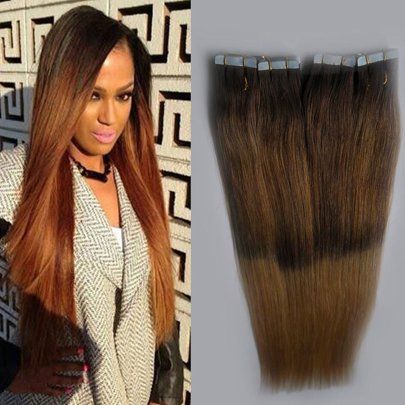 Ombre Virgin Brazilian Hair Brown And Blonde T6 27 Two Tone Ombre