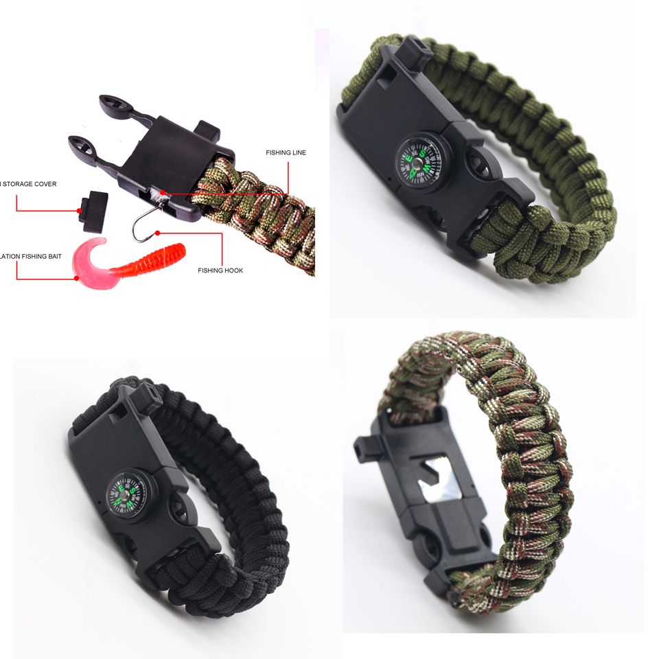 survival bracelet fishing hook