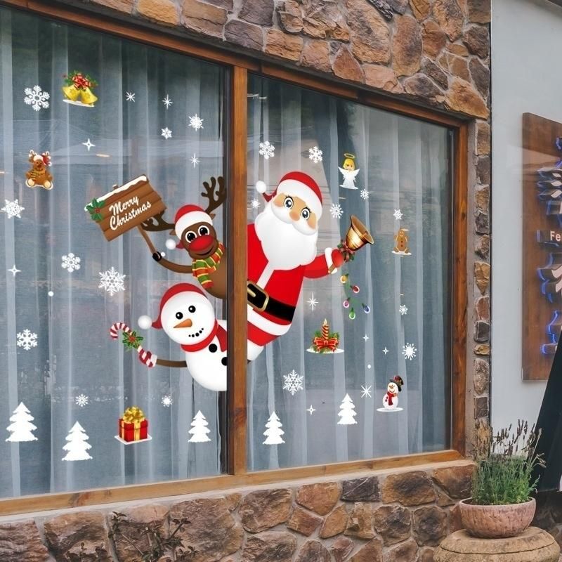 Sticker Autocollant Amovible Mural Fenêtre Magasin Vitrine Maison Déco Noël Fête Sticker Autocollant Amovible Mural Fenêtre Magasin Vitrine Maison Déco Noël Fête