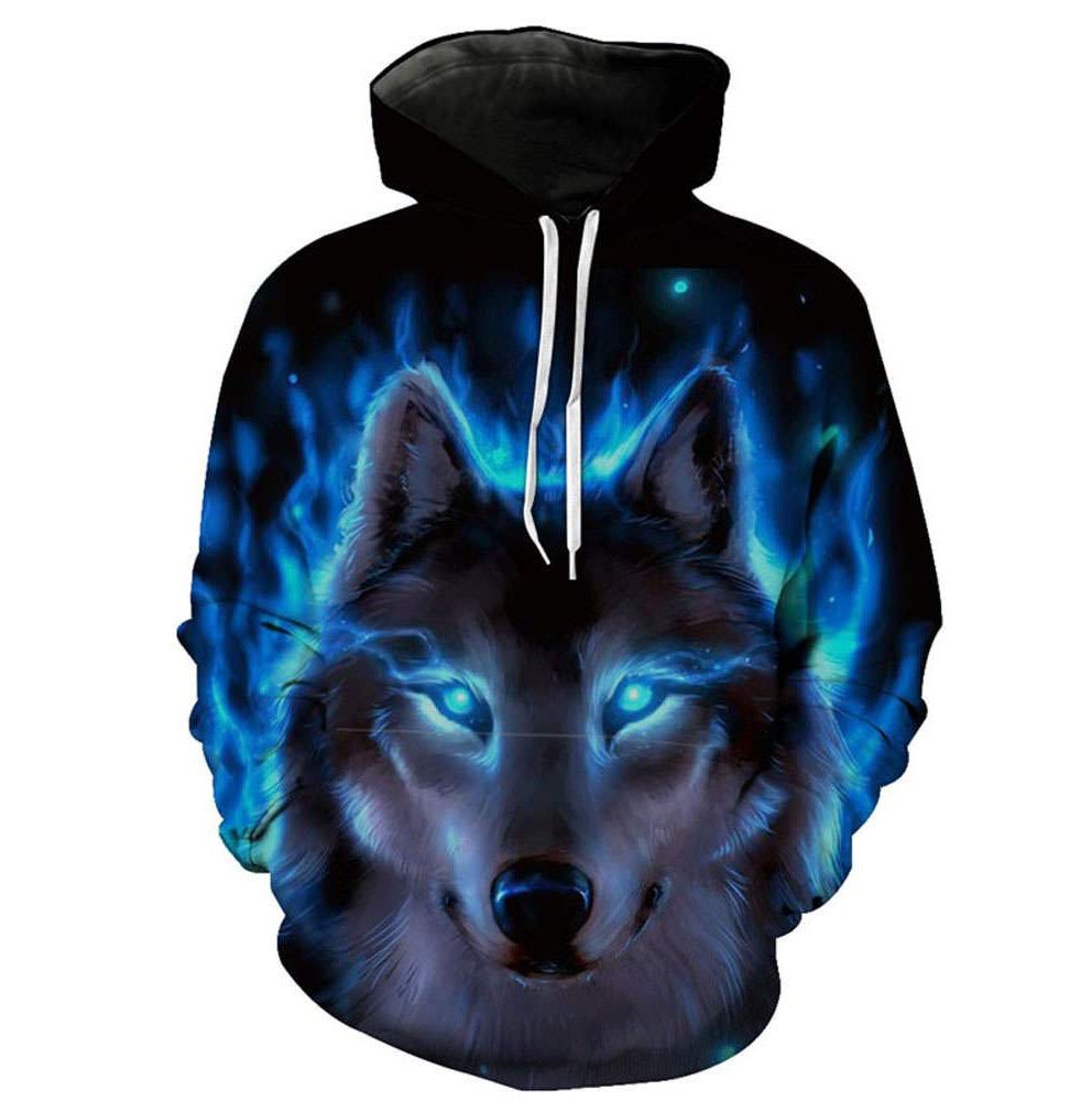 yin yang wolf moletom com capuz