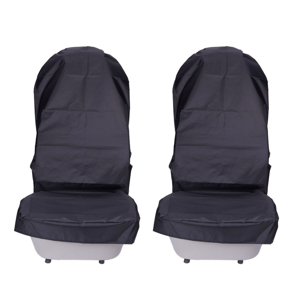 Cubierta de asiento de Coche de Nylon Impermeable Asiento Delantero Par Protector rojo adapta a todos los modelos