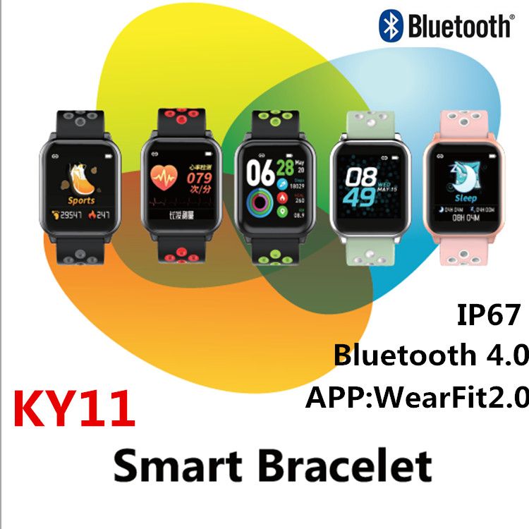 Suministro Al Por Mayor Pulsera Inteligente KY11 Reloj De La Aptitud Del  Deporte Del Perseguidor IP67 Control De Las Pulsaciones De La Presión  Arterial Para IOS Apple Android Reloj KY001 KY116 116PLUS