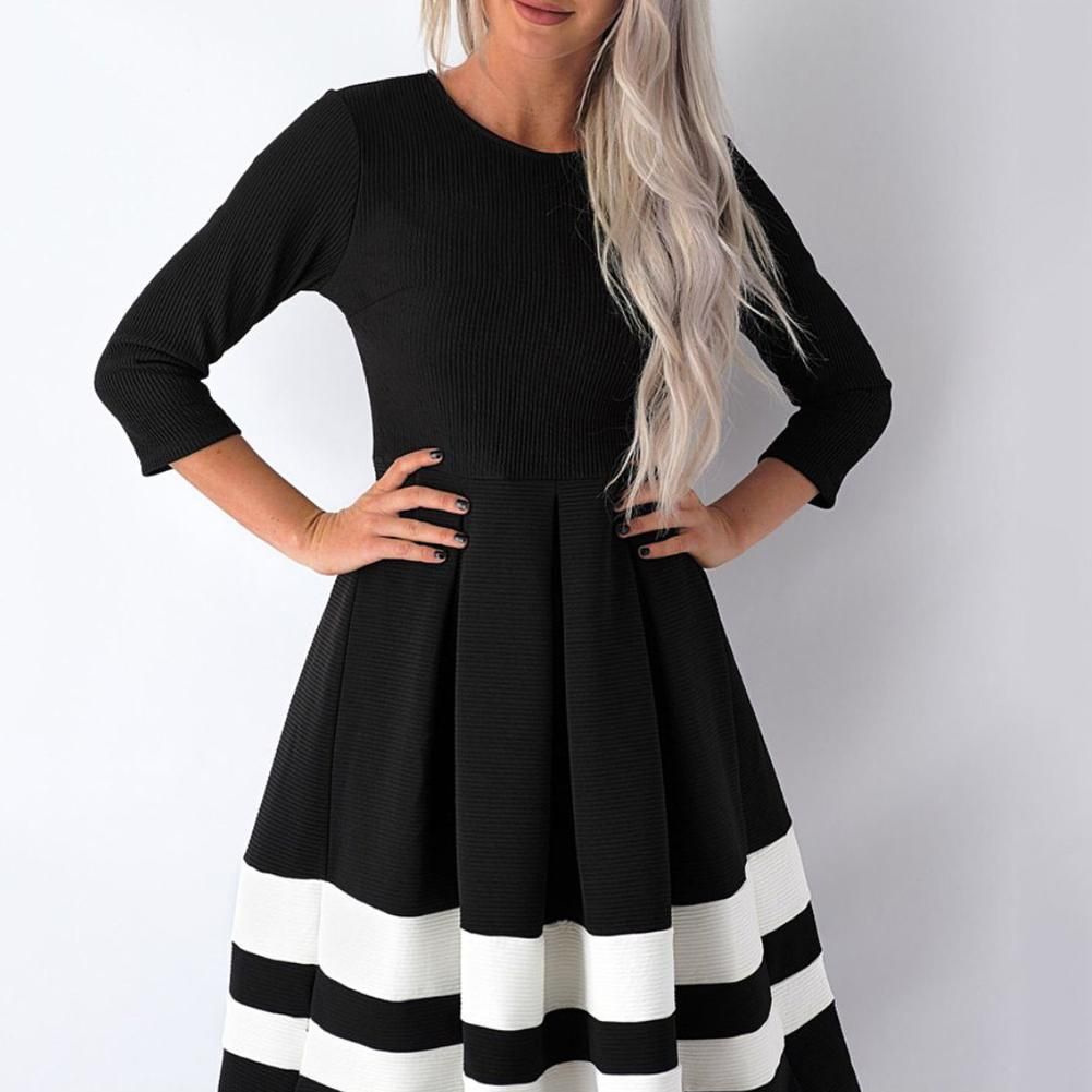 white line dress