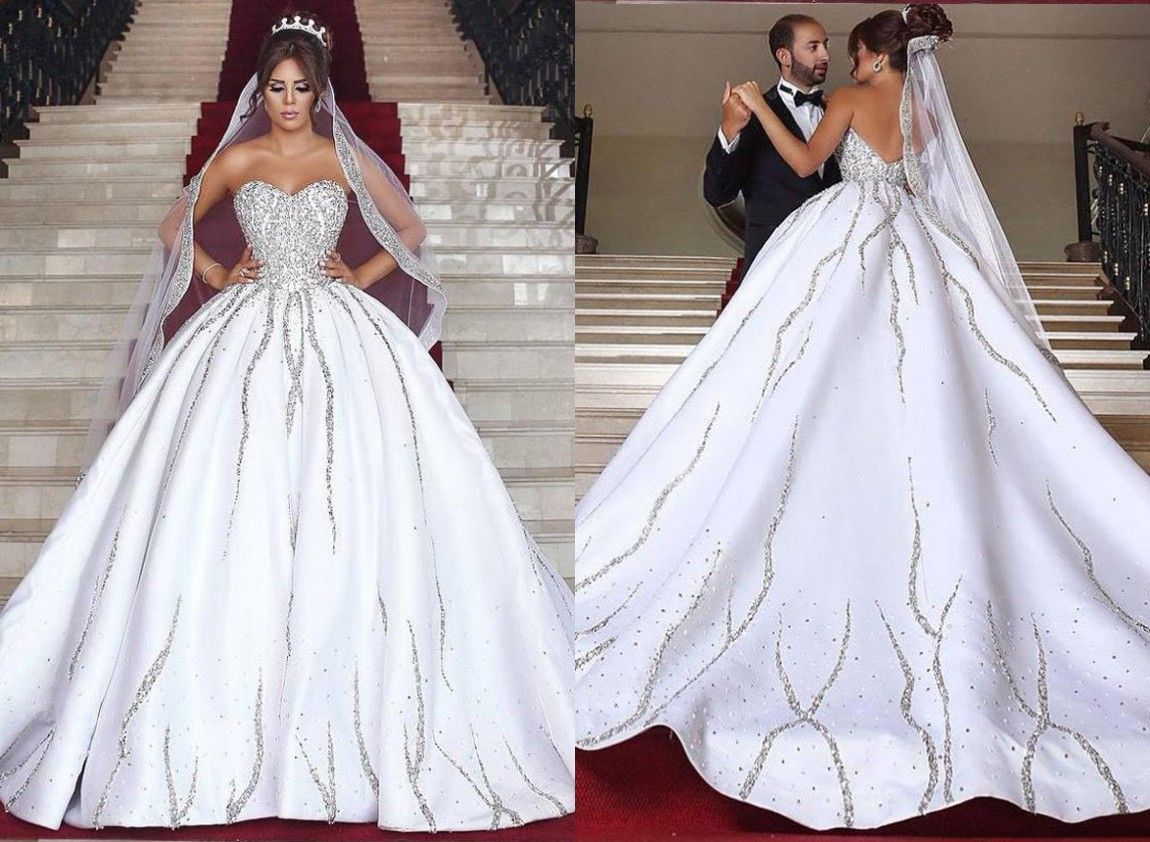 glitter top wedding dress