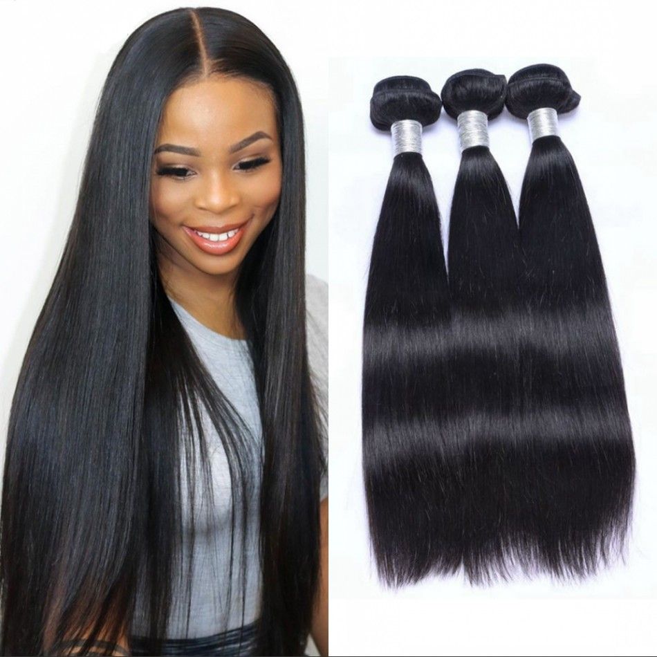 8-26 inch Bundles Straight Mongolian Hair Weave Bundles Non Remy Hair  Extensions 3 Bundles Unprocessed