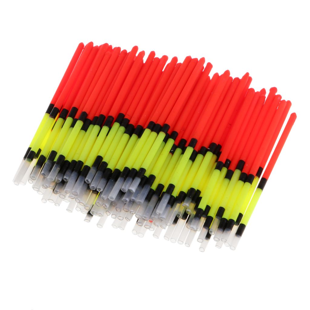 100x Plastic Fishing Floats Vertical Buoy Long Tail Float Floating Tube 