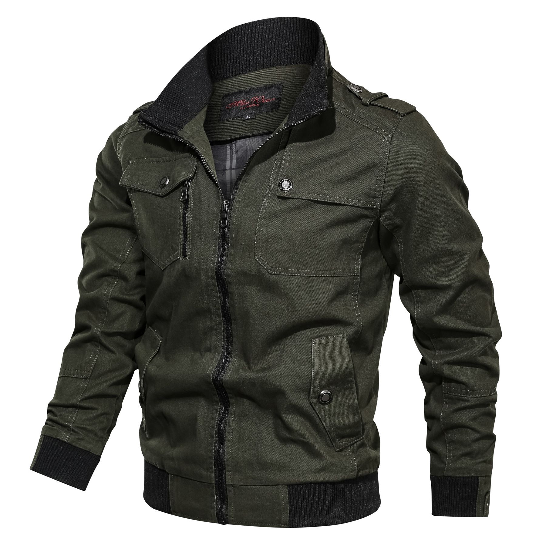 New Mens Military Cotton Pilot Jacket Coat Army Mens Bomber Jackets