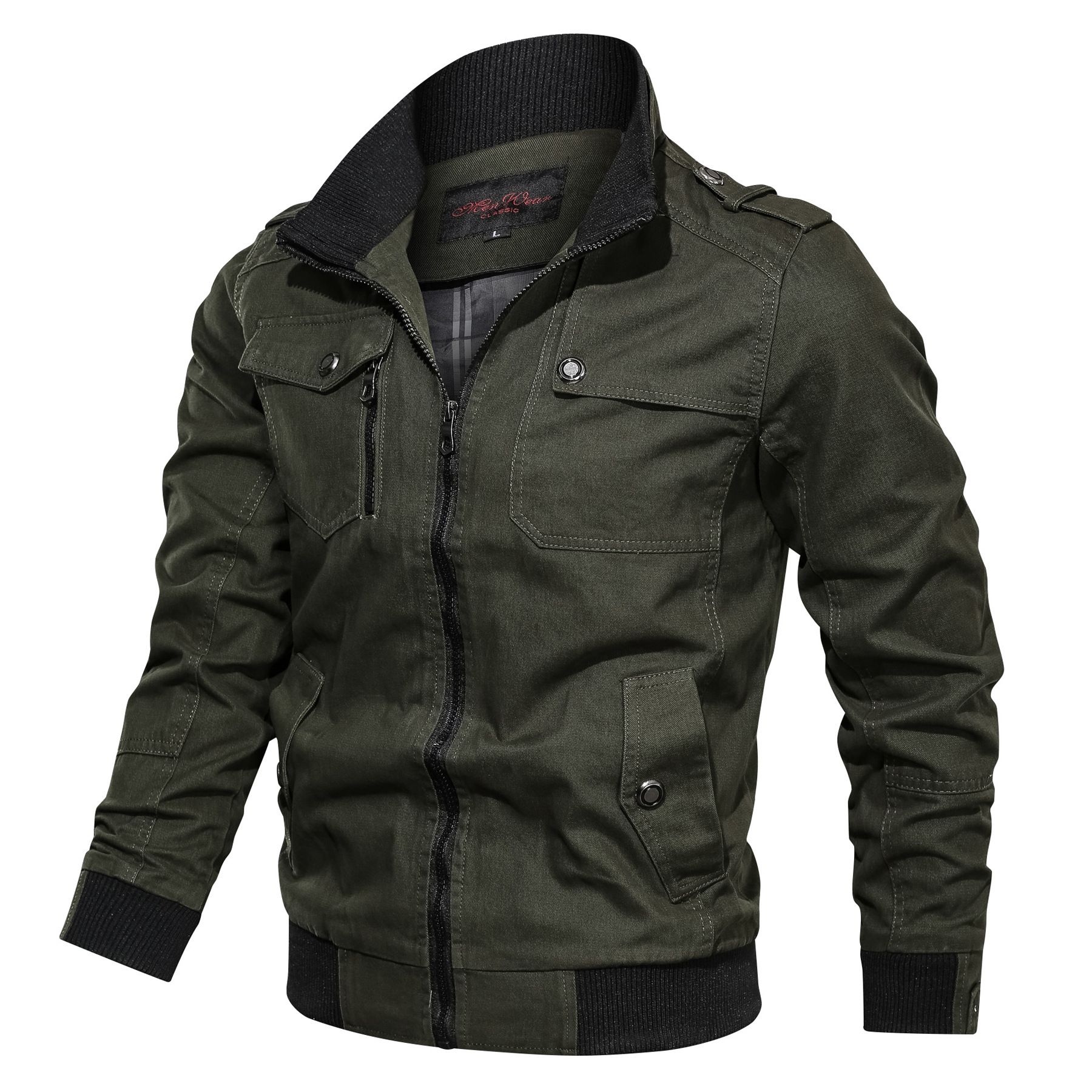 New Mens Military Cotton Pilot Jacket Coat Army Mens Bomber Jackets ...