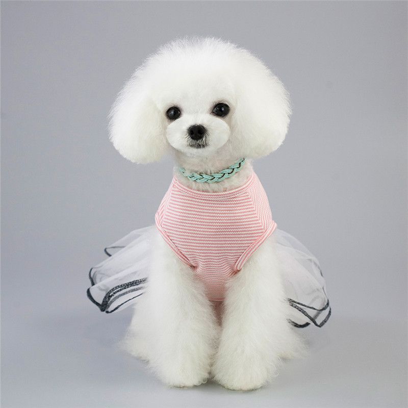 Corea rayado vestidos para perros ropa para perros pequeños Ropa para gatos mascotas