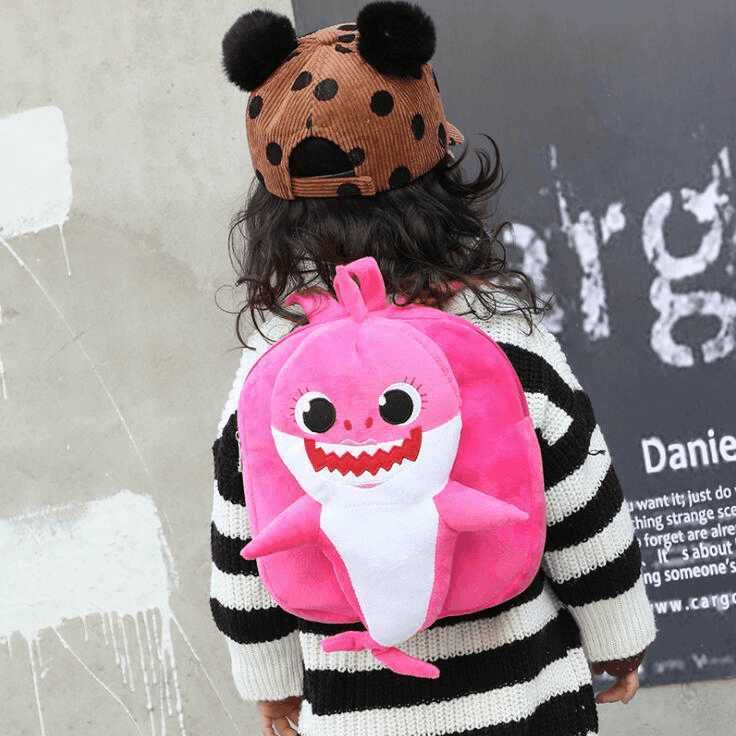 Baby Shark Cartoon Backpack Kids 2d Cute Plush Animal Stuffed School Bag Children Kindergarten Backpacks Ooa6255 Swiss Army Backpack Black Leather