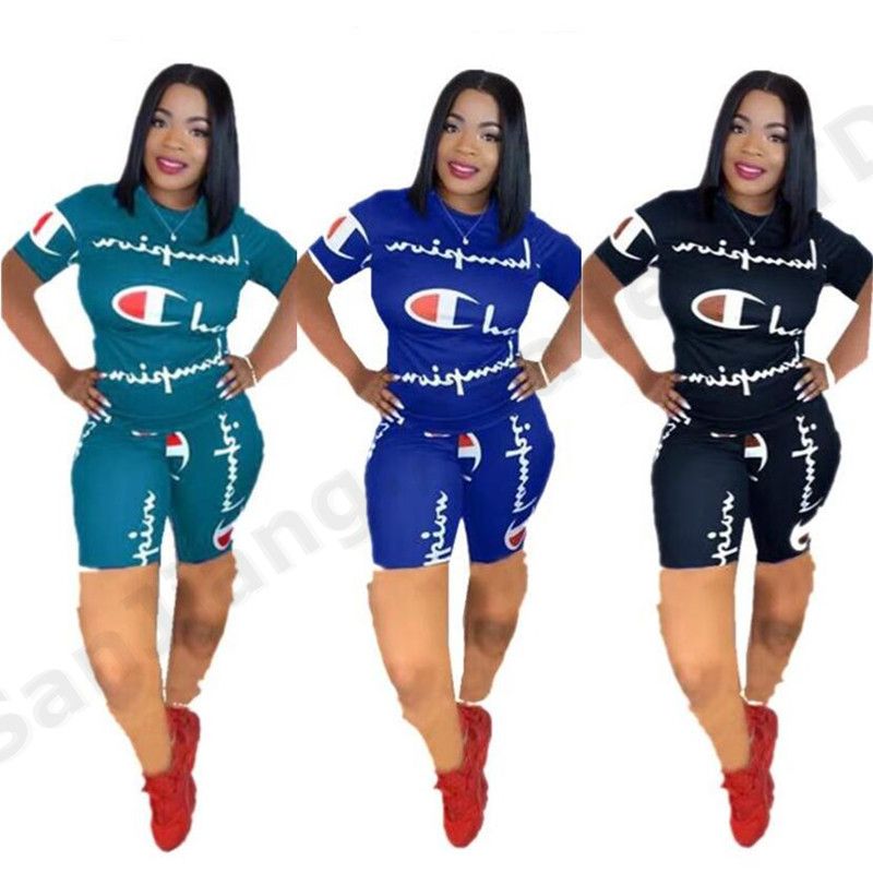 champion two piece short set womens