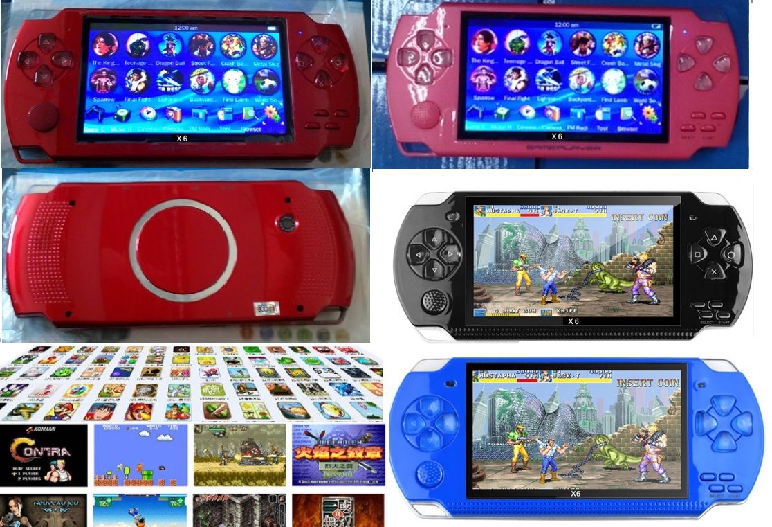 NEW 4.3 inch PMP X6 Handheld Game Console Screen For PSP Game Store Classic  Games TV Output Portable Video Game Player 8GB