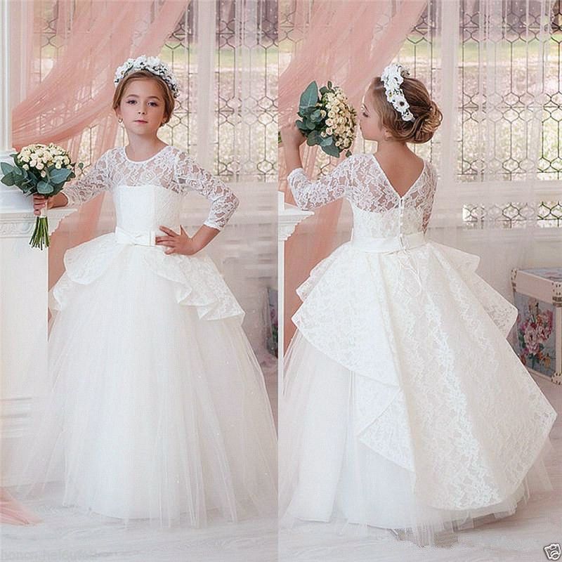 New Flower Girls Black Velvet Red Dress Baby Wedding Easter Christmas Party 525