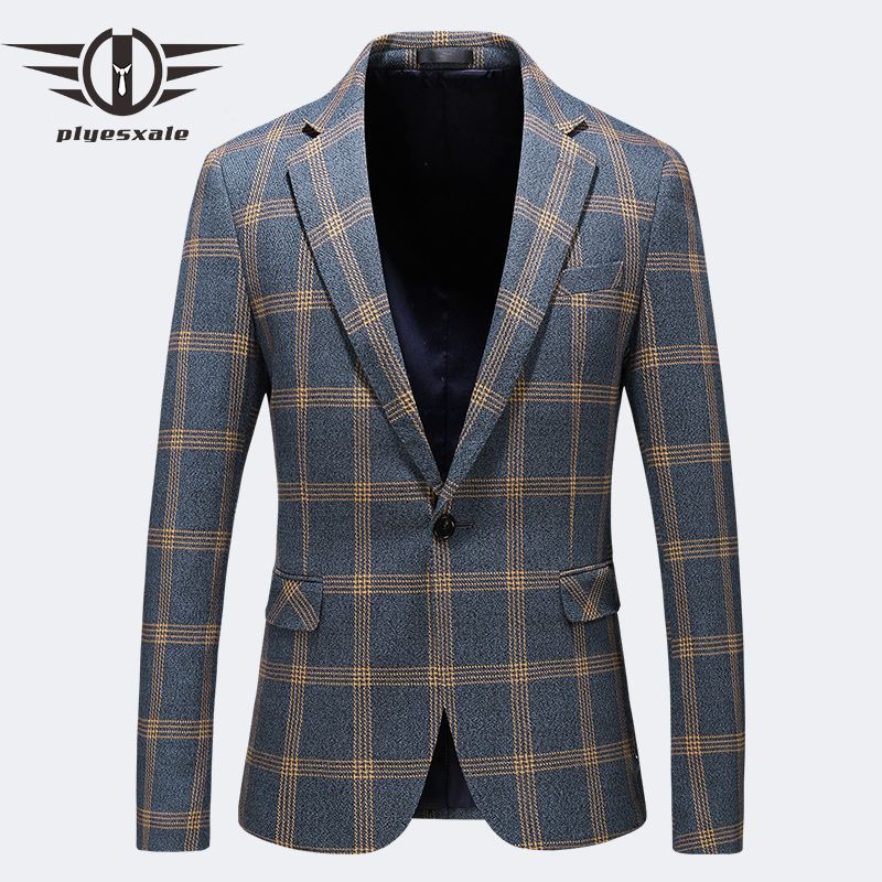 plaid blazer men