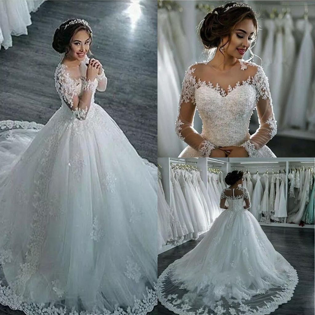vestido de noiva com manga comprida