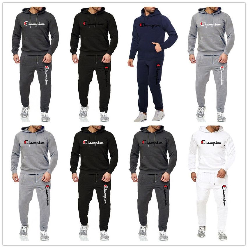 Compra Hombres Champion Brand Chándal Diseñador Carta Impreso Otoño  Sudaderas Con Capucha De Manga Larga + Pantalones Deportivos 2 Piezas  Sudadera Traje Masculino Ropa Deportiva NewB82303 Barato | Entrega Rápida Y  Calidad | Es.Dhgate