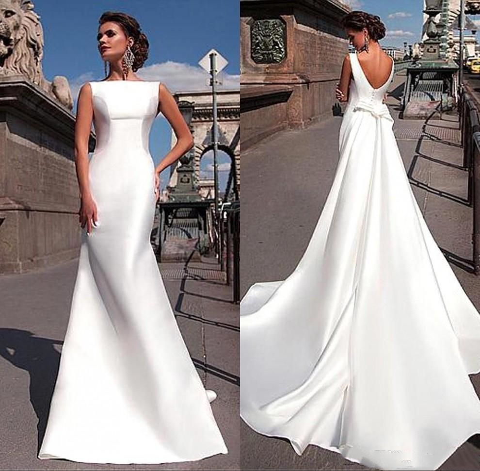 elegant satin wedding gowns