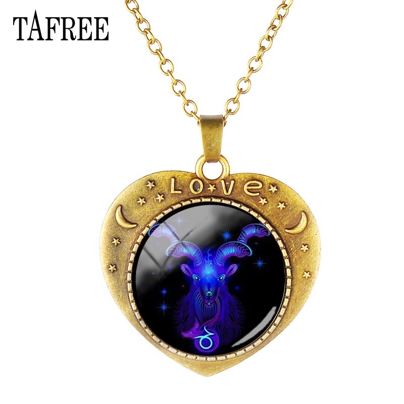 Family Decor 12 Constellations Virgo Pendant Necklace Cabochon Glass Vintage Bronze Chain Necklace Jewelry Handmade Family Decor 12 Constellations Virgo Pendant Necklace Cabochon Glass Vintage Bronze Chain Necklace Jewelry Handmade