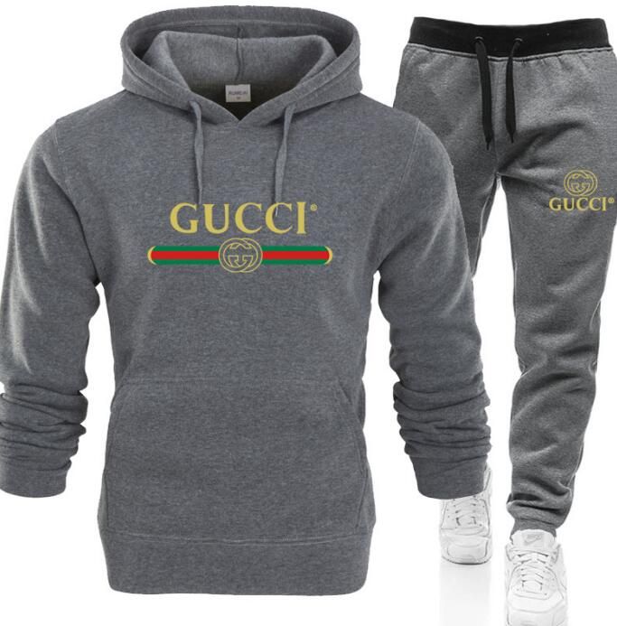 GUCCI escenógrafo chándal chándal Mujer Hombre sudaderas capucha + pantalones para hombre ropa informal suéter