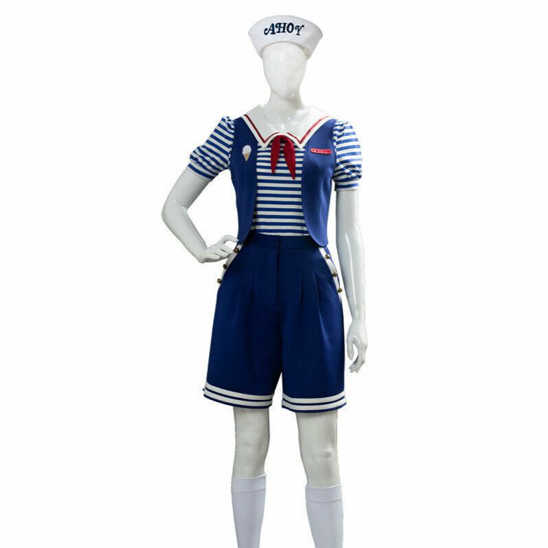 digerir A menudo hablado parálisis Stranger Things Robin Steve Traje de cosplay Helado Imprimir Traje de marinero digerir A menudo hablado parálisis Stranger Things Robin Steve Traje de cosplay Helado Imprimir Traje de marinero