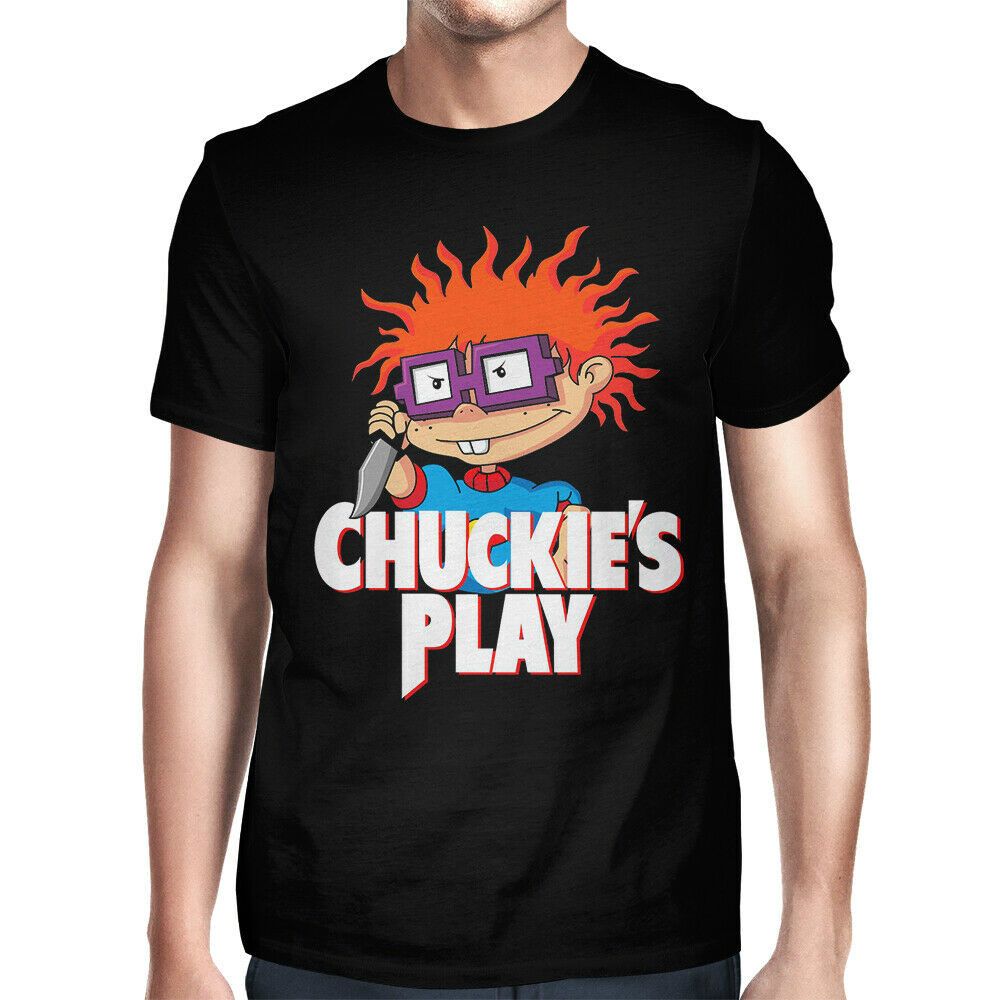 Rugrats Chuckies Play Funny T Shirt For Men Awesome Tee Shirt Designs T ...