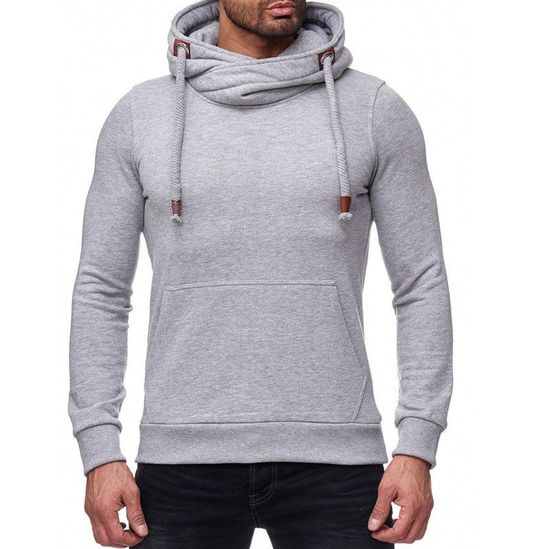 Sudaderas con de diseñador para hombre de color sólido Sudadera con capucha cuello alto