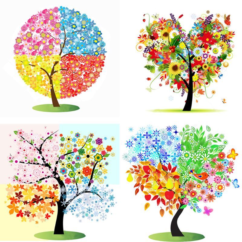 5D Season Tree DIY Diamond Painting Embroidery Cross Stitch Drill Art Craft Kit 5D Season Tree DIY Diamond Painting Embroidery Cross Stitch Drill Art Craft Kit