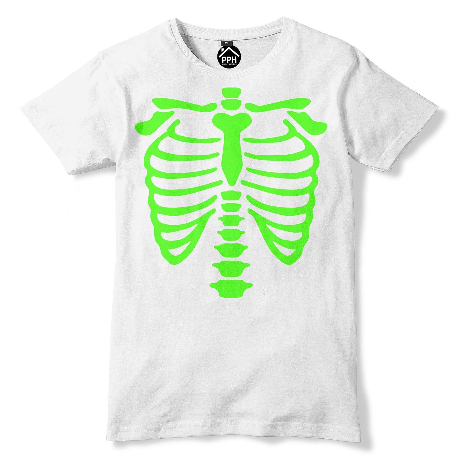 Satin Al Neon Yesil Iskelet Vucut Tshirt Erkek Kadin Cadilar Bayrami Glow Fantezi Elbise Kiyafet 392 Tl91 61 Dhgate Comda
