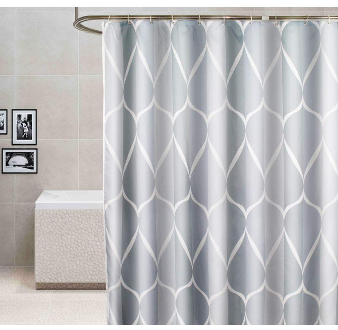 compre jarl casa gris telas para cortinas de ducha de bano gruesa de poliester impermeable lavable grande cortina de ducha de linea del hotel a 9 46