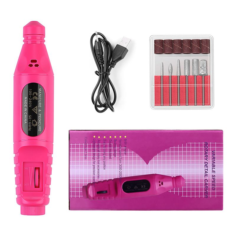 Rose Red USB Nail drill