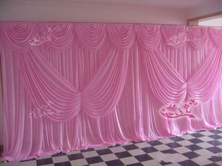 3mx6m White Ice Silk Wedding Backdrop Curtain Angle Wings Sequine