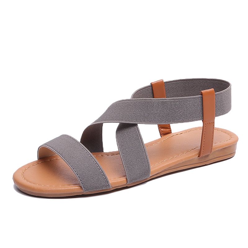 Fashion casual on sale cross elastic sandals