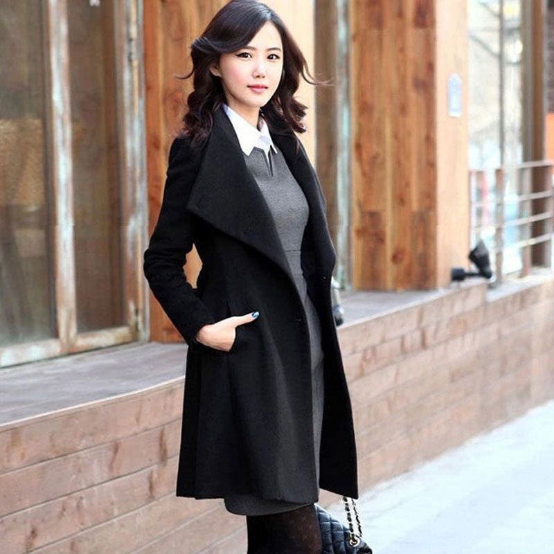 2020 Elegant Vintage Wool Long Winter Coat Women Casual Slim Belt Overcoats Woolen Women Clothing Female Thick Warm Feminine Coat From Vanilla01 34 84 Dhgate Com