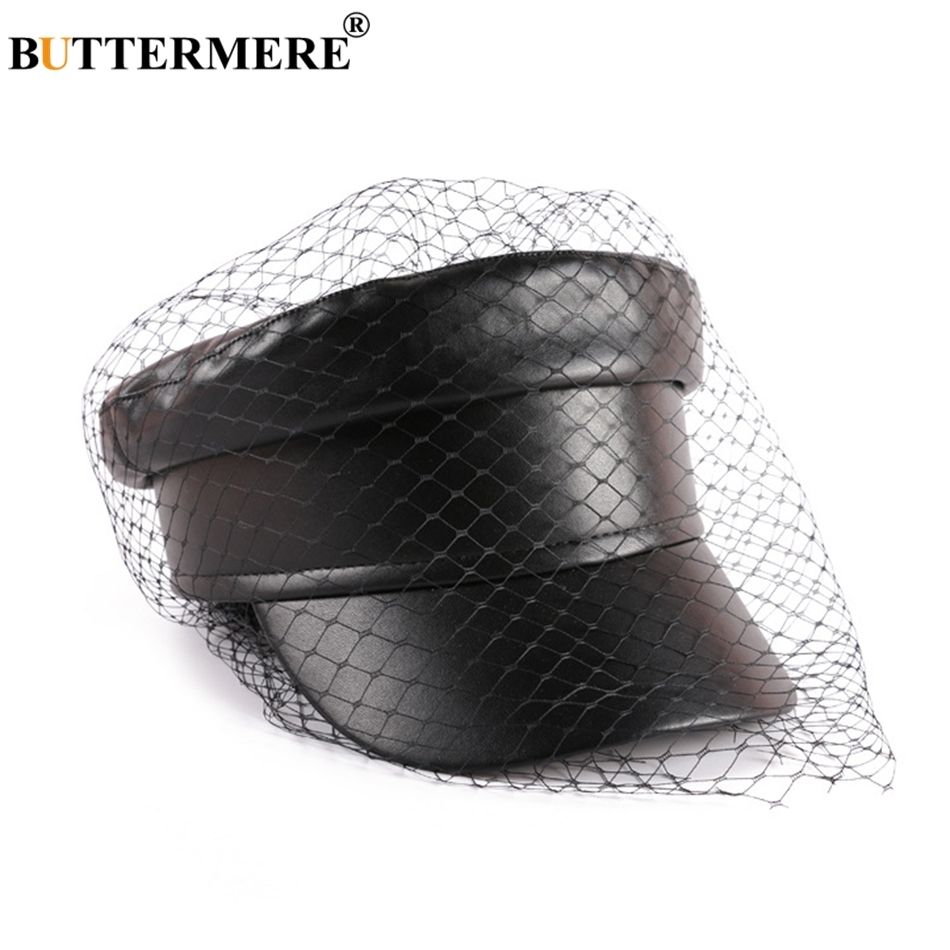 leather black cap womens