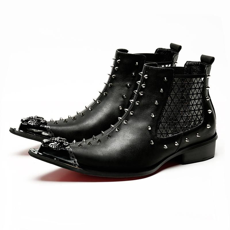 pointed steel toe boots