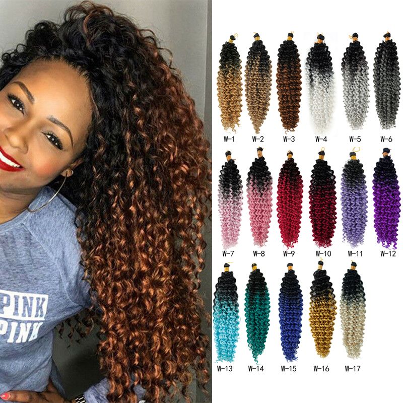 2020 Crochet Latch Hook Curly Braiding Hair 20 Wavy Braiding Hair