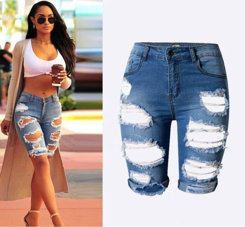 boyfriend style jean shorts