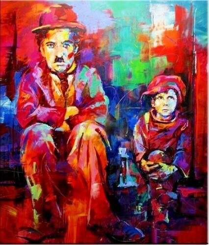 2020 Charlie Chaplin Portrait Oil Painting On Canvas Pop Art