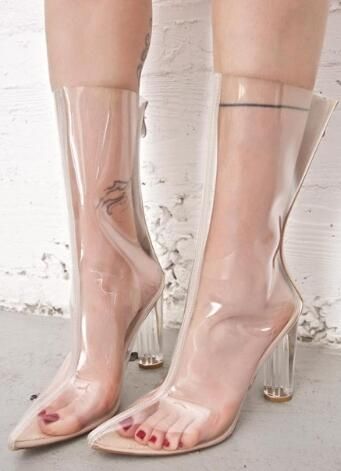 plastic boots fashion