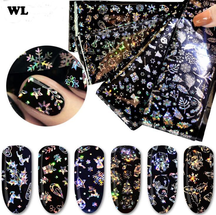 Grosshandel Tatyking Los Nagel Kunst Folien Aufkleber Holographic Laser Weihnachten Nail Diy Dekor Nagel Manikure Aufkleber Von Tatyking 1 89 Auf De Dhgate Com Dhgate