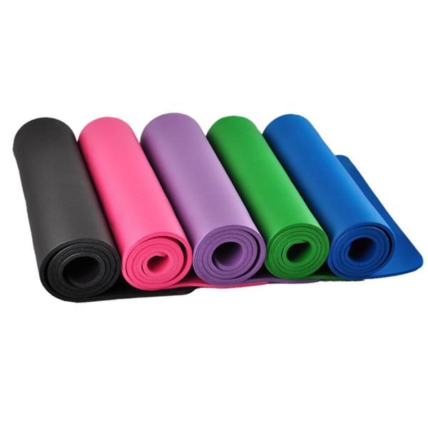 thick black yoga mat