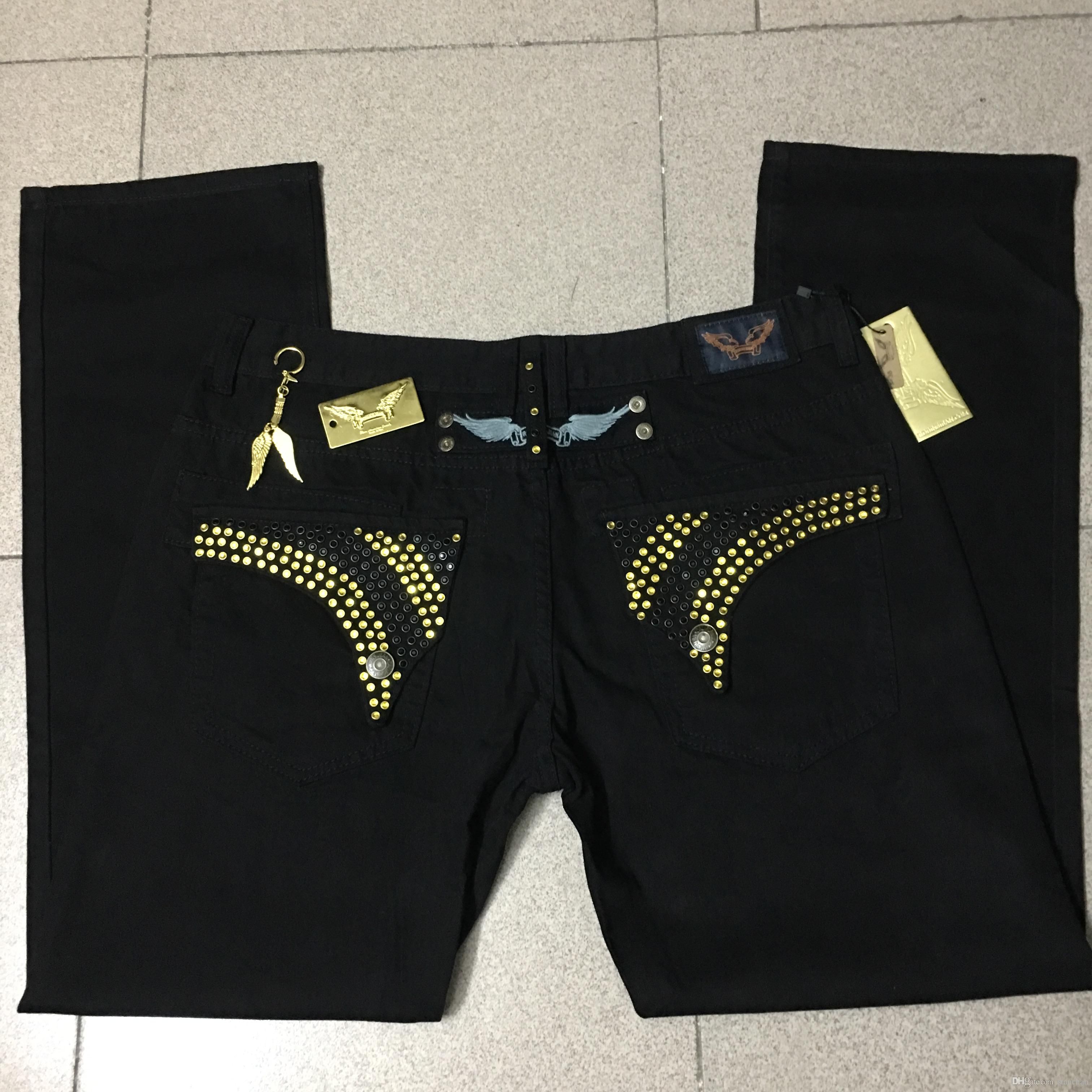 black and gold robin jeans