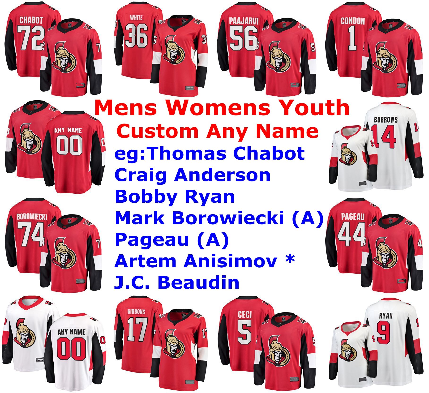 womens ottawa senators jersey