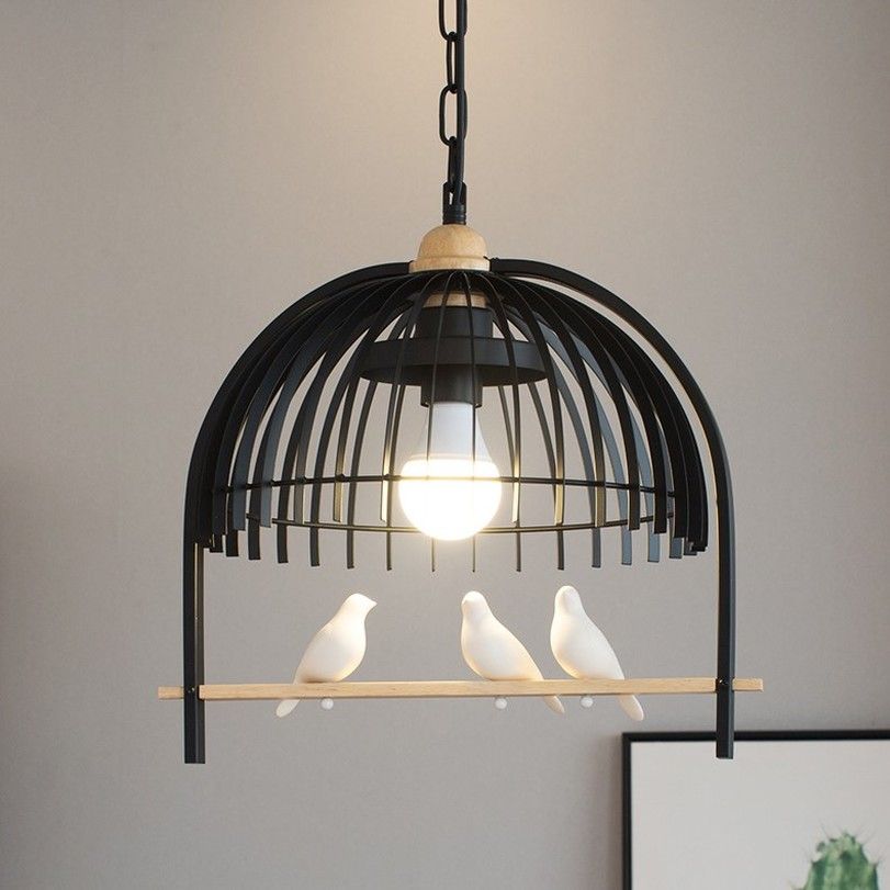 Bulk American Bird Lamp Restaurant, Birdcage Light Fixture With Birds