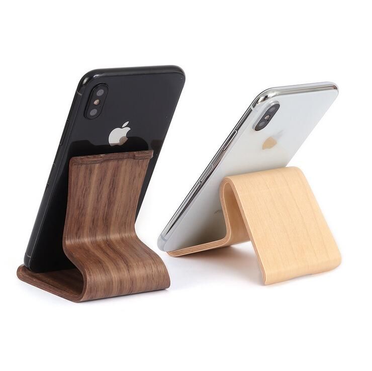 2020 Wooden Bamboo Mobile Phone Stand Holder Universal
